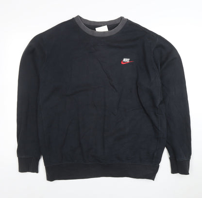 Nike Men's Black L Pullover Fleece Sweatshirt with Logo