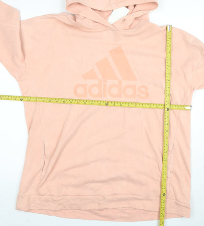Adidas Women’s Pink XL Pullover Hoodie Sweatshirt with Logo