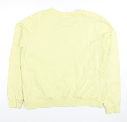 Calvin Klein Jeans Men’s Yellow Logo Sweatshirt Small Regular Fit