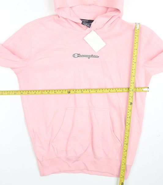Champion Women's Pink Pullover Hoodie Size XS Logo Cotton Blend