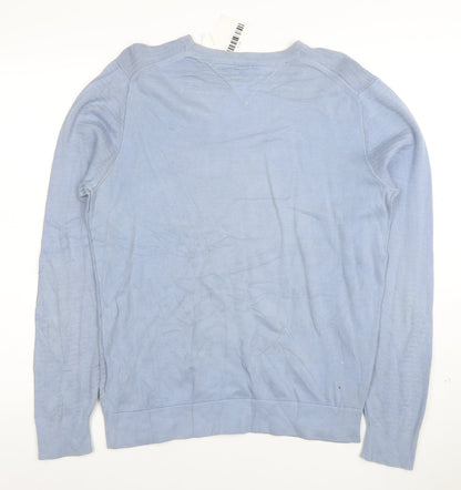 Tommy Hilfiger Men's Blue Organic Cotton Crew Neck Sweatshirt M
