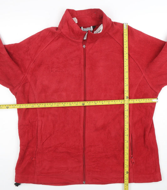 Columbia Unisex Red Fleece Full Zip Outdoor Jacket XL