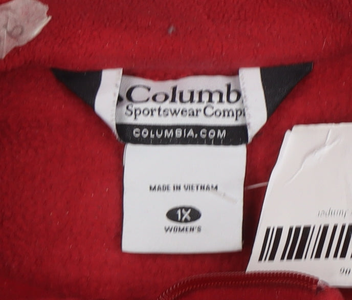 Columbia Unisex Red Fleece Full Zip Outdoor Jacket XL