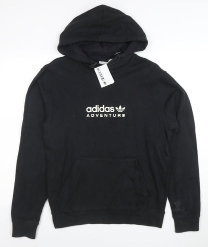 Adidas Men's Black Pullover Hoodie Adventure Logo Size S