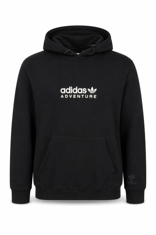 Adidas Men's Black Pullover Hoodie Adventure Logo Size S