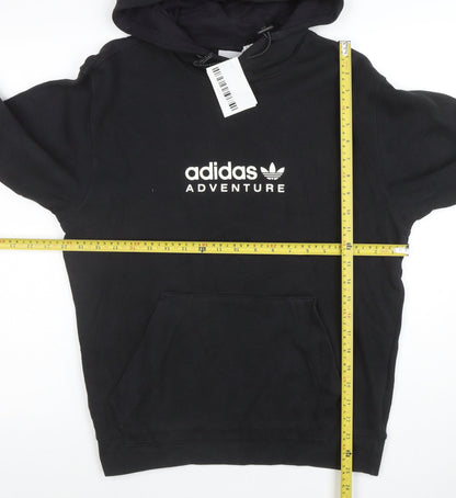 Adidas Men's Black Pullover Hoodie Adventure Logo Size S