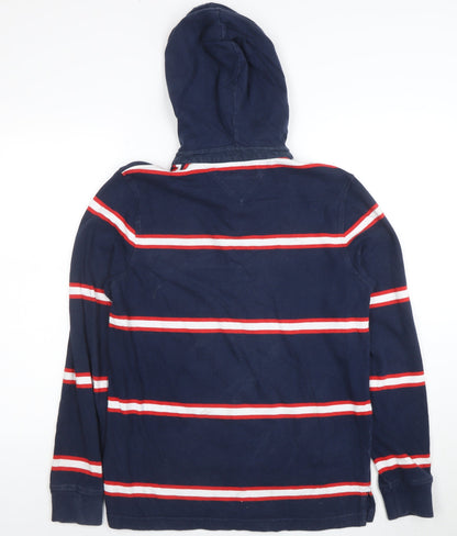 Tommy Hilfiger Men's Blue Striped Pullover Hoodie Size S