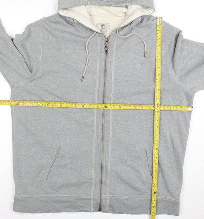 Timberland Mens Grey 2XL Full Zip Regular Fit Hoodie