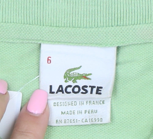 Lacoste Men's Green Cotton Polo Shirt Size XL Classic Fit