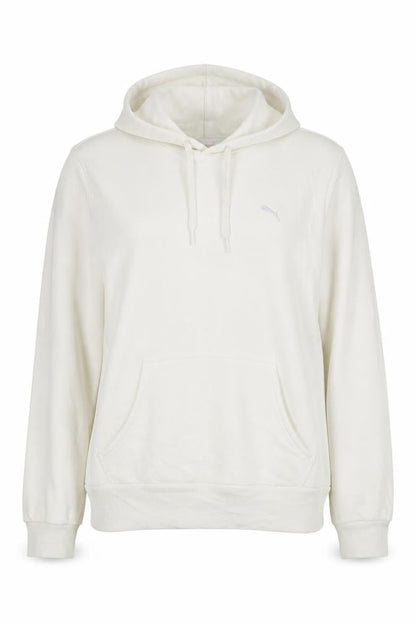 Puma Womens White Pullover Hoodie Size 16 Cotton Blend Casual