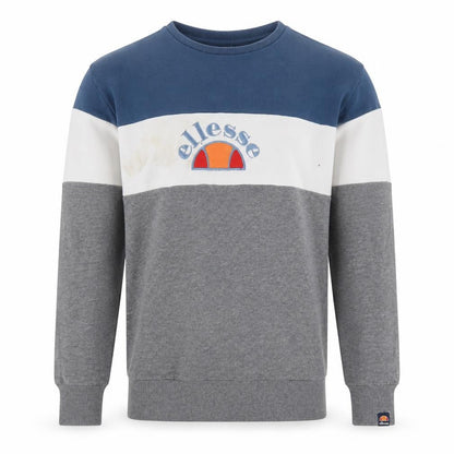 Ellesse Men’s Blue White Grey Colour Block Sweatshirt M Regular Fit