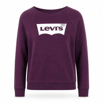 Levi's Womens Purple XS Pullover Graphic Logo Sweatshirt
