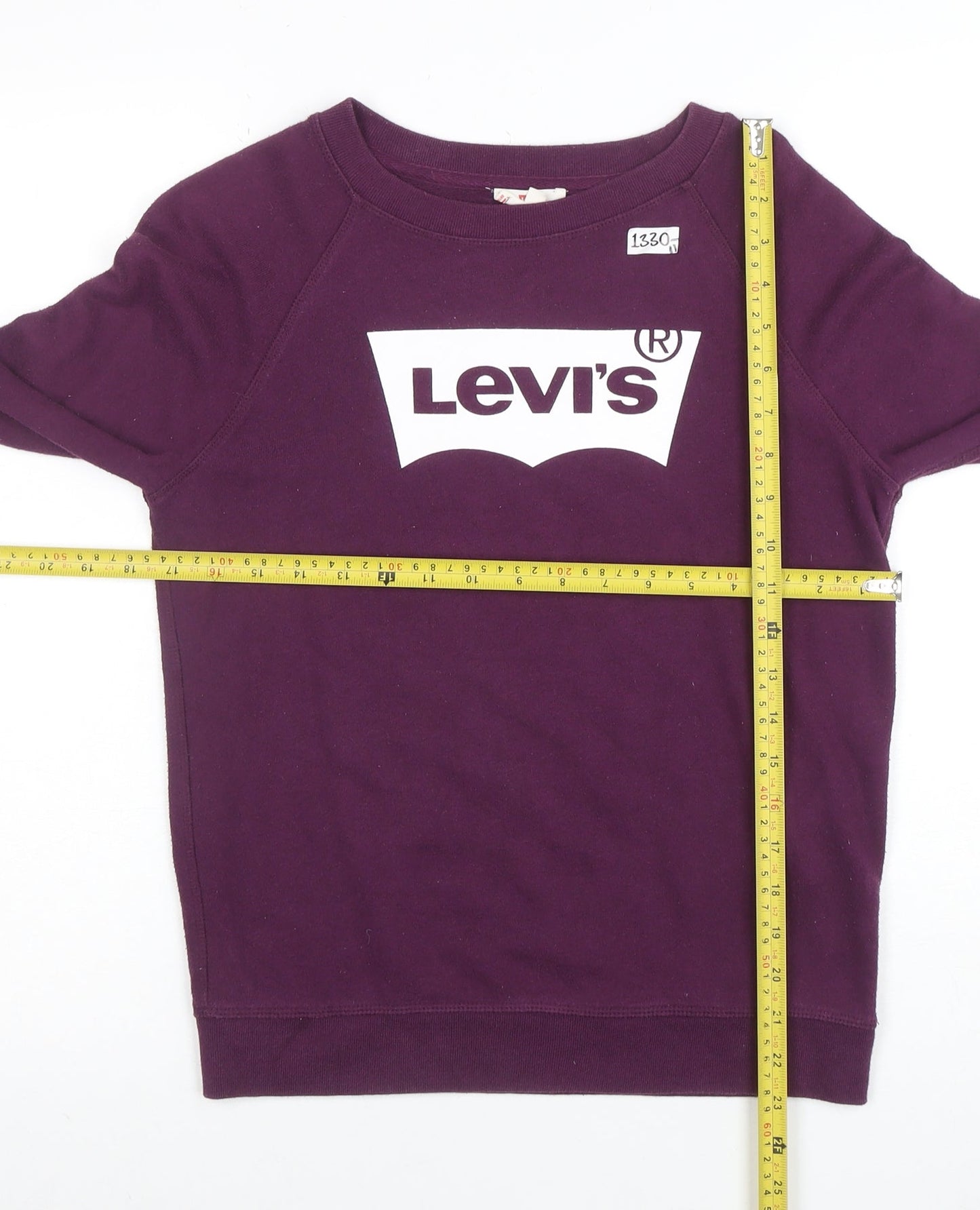Levi's Womens Purple XS Pullover Graphic Logo Sweatshirt