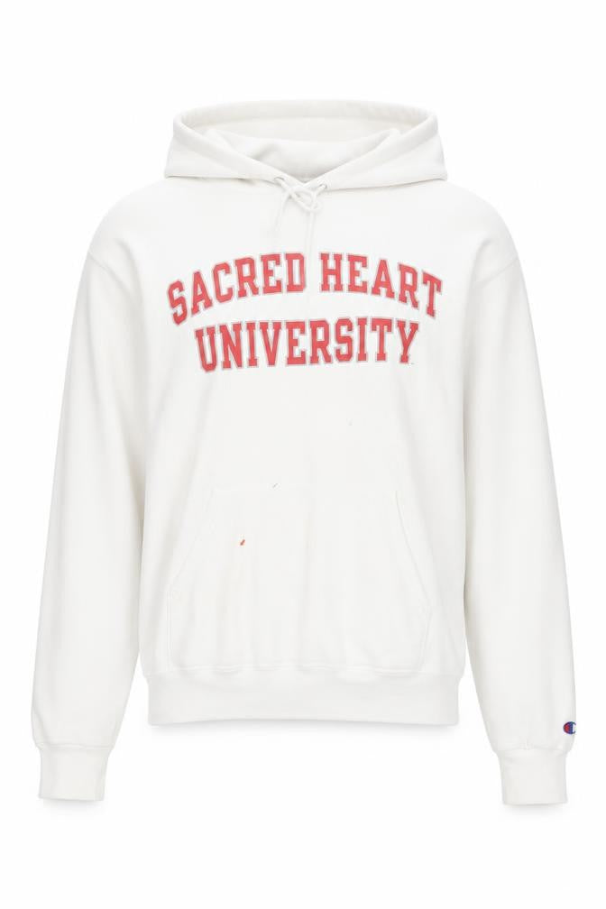 Champion Womens White Sacred Heart University Pullover Hoodie Size S