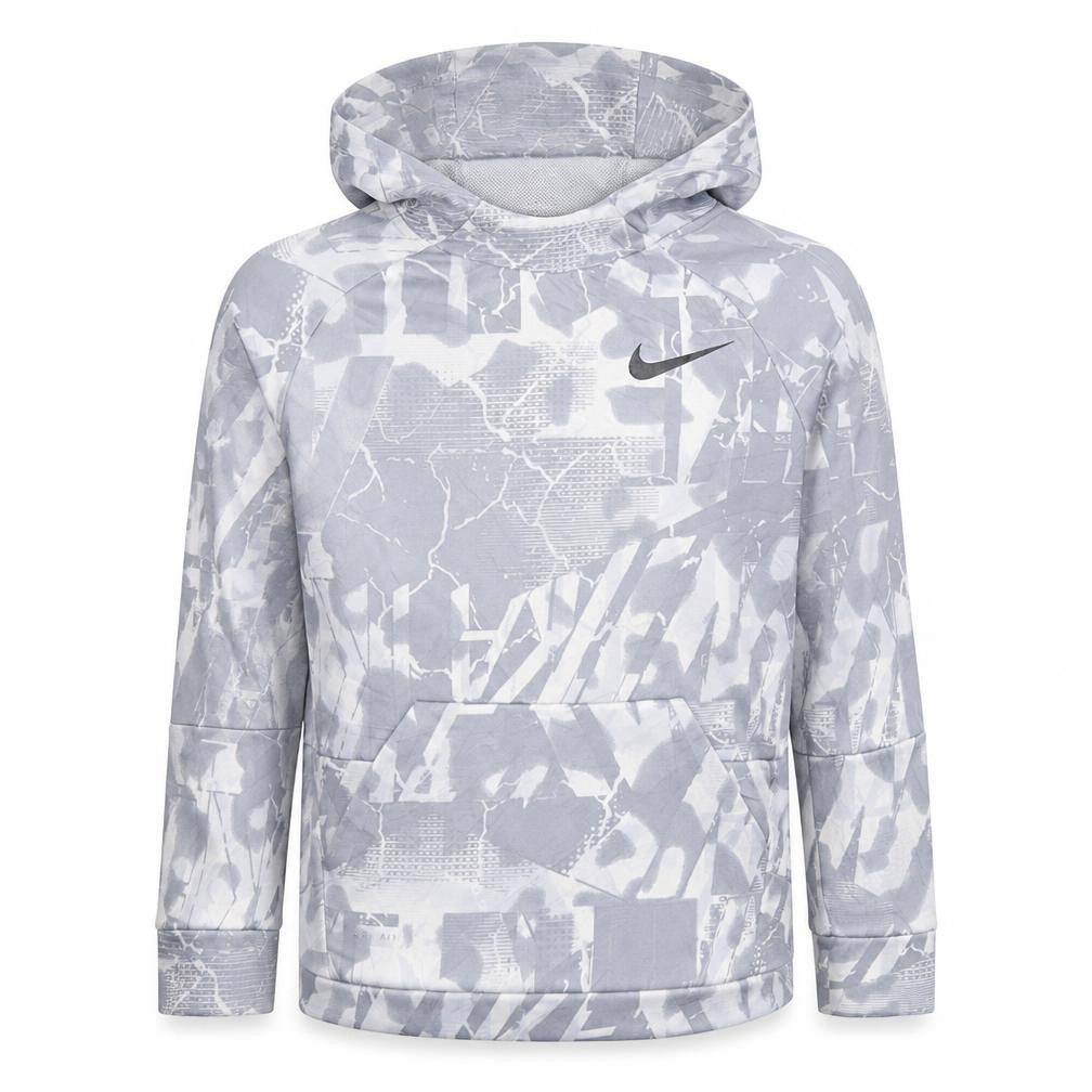Nike Boys Grey Camouflage Dri-Fit Pullover Hoodie Size L