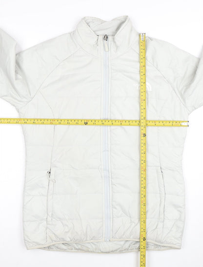 The North Face Women's White Puffer Jacket M Lightweight Polyester