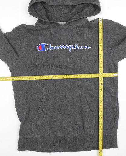 Champion Men's Grey XL Pullover Hoodie Fleece Logo Sweatshirt