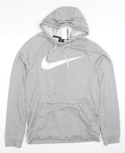 Nike Women’s Grey Dri-FIT Pullover Hoodie Small Lightweight Gymwear