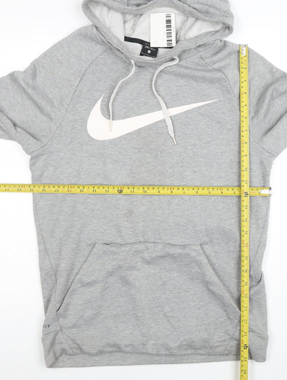 Nike Women’s Grey Dri-FIT Pullover Hoodie Small Lightweight Gymwear