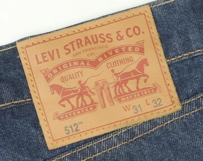Levi’s 512 Men’s Blue Straight Denim Jeans W31 L32 Regular Fit