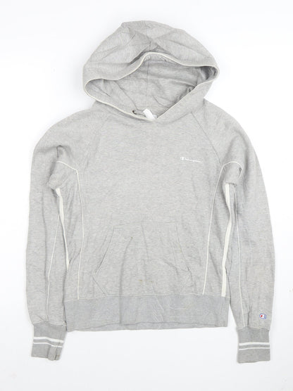 Champion Women's Grey Pullover Hoodie Size S Cotton Blend