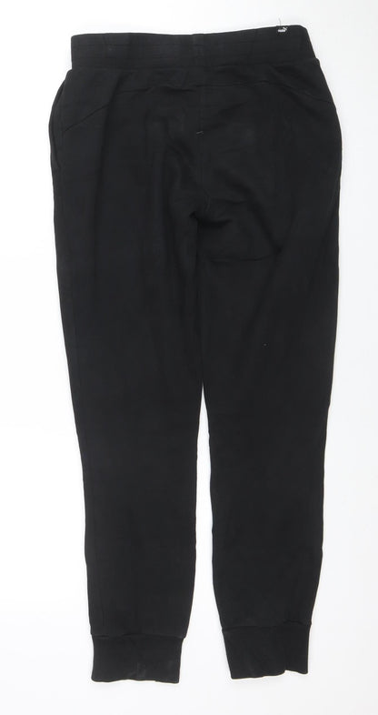 Puma Women's Black Jogger Trousers Size 10 Regular Fit Activewear