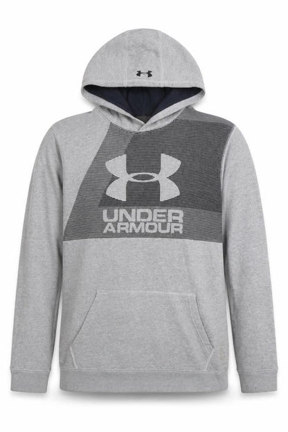 Under Armour Boys Grey Loose Fit Pullover Hoodie Size YXL