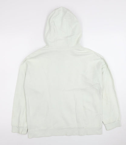 Nike Girls White Pullover Hoodie Loose Fit Size 146 Logo Sportswear