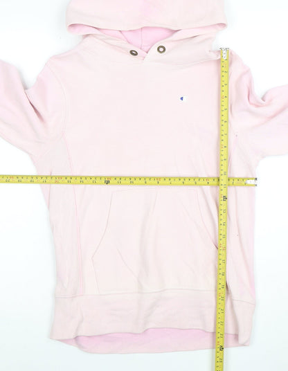 Champion Womens Pink Medium Pullover Hoodie Cotton Blend Casual