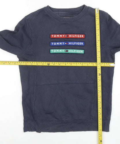Tommy Hilfiger Boys Blue Crew Neck Pullover Sweatshirt Size 152