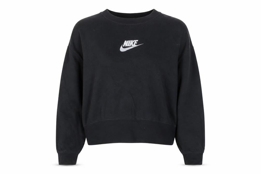 Nike Women's Black XS Cropped Crew Neck Sweatshirt