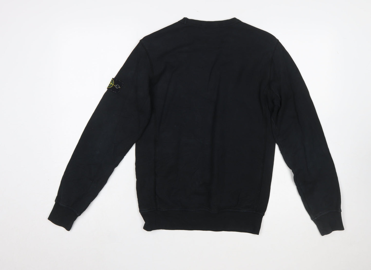 Stone Island Junior Black Cotton Crew Neck Boys Sweatshirt Size 12 (156cm)