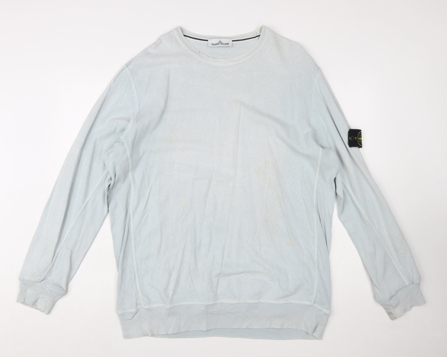 Stone Island Men’s Grey 3XL Pullover Cotton Sweatshirt