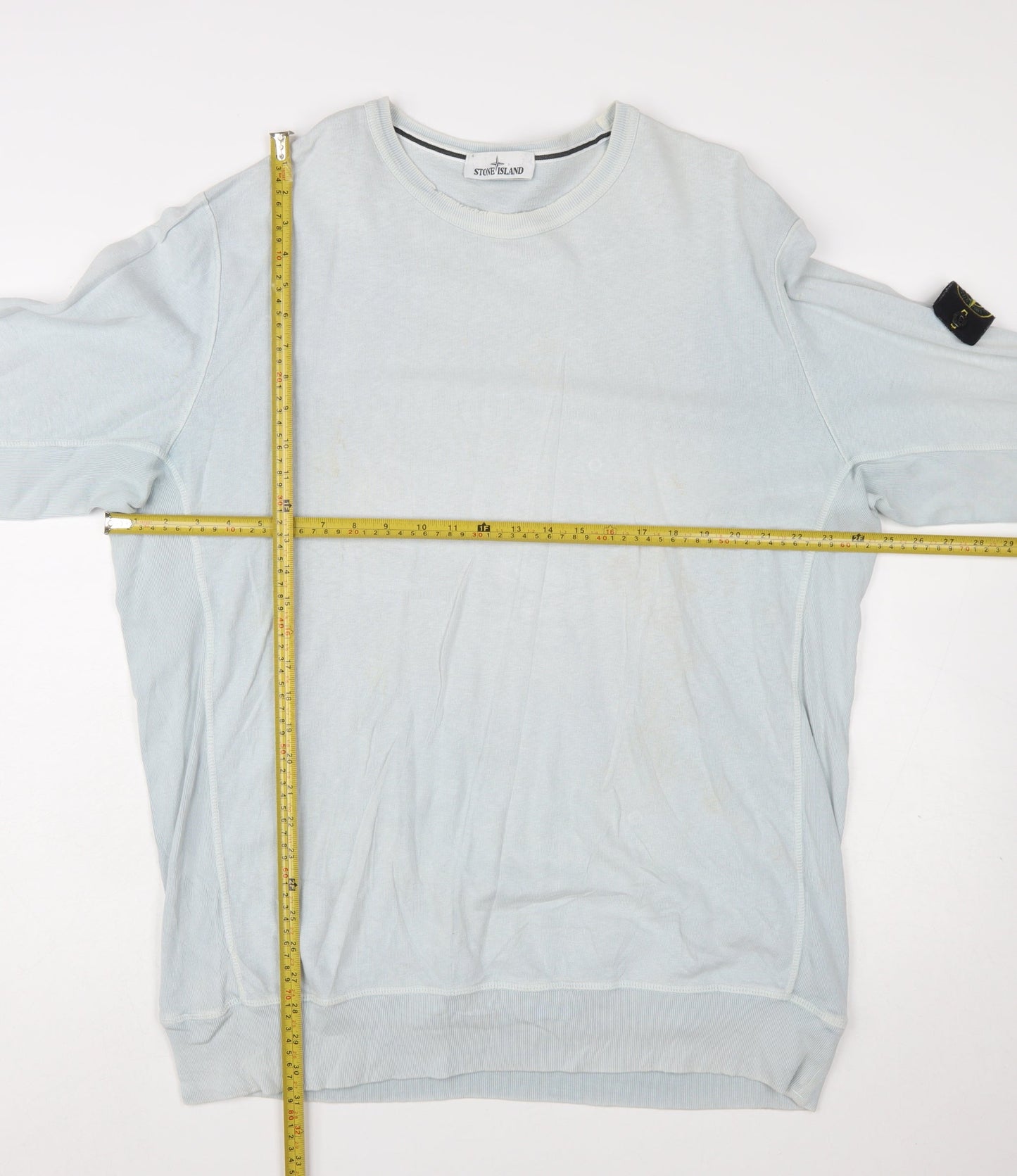 Stone Island Men’s Grey 3XL Pullover Cotton Sweatshirt