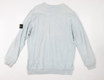 Stone Island Men’s Grey 3XL Pullover Cotton Sweatshirt