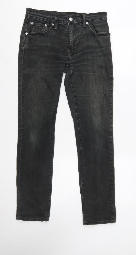Levi's Men's Black Slim Straight Jeans W30 L32 Denim