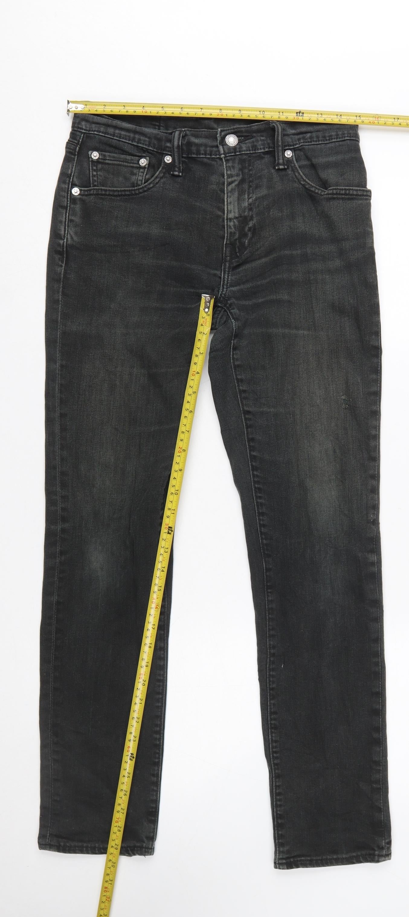 Levi's Men's Black Slim Straight Jeans W30 L32 Denim