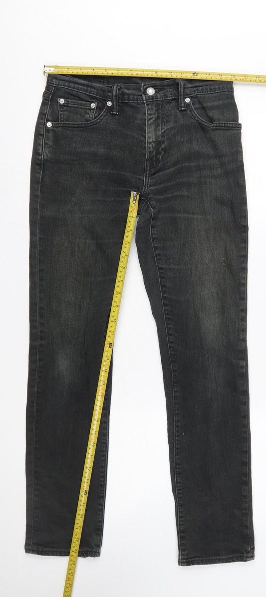 Levi's Men's Black Slim Straight Jeans W30 L32 Denim
