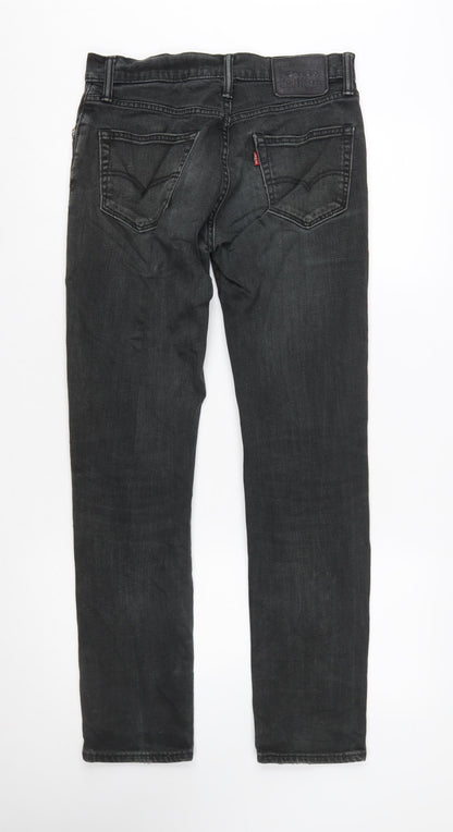Levi's Men's Black Slim Straight Jeans W30 L32 Denim