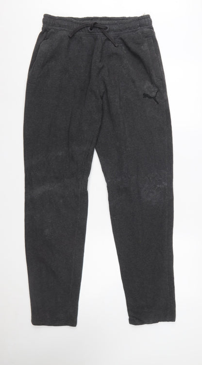Puma Men's Black Jogger Trousers M Regular Fit Cotton Blend