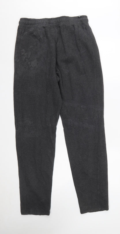 Puma Men's Black Jogger Trousers M Regular Fit Cotton Blend