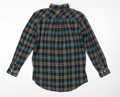 Activa Men's Multicoloured Plaid Flannel Button-Up Shirt L