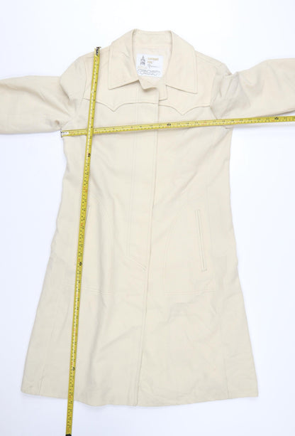 London Fog Women Beige Petite 10 Trench Coat Classic Long Water Resistant