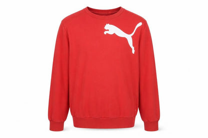 Puma Boys Red Pullover Sweatshirt Size 164 Crew Neck Fleece Logo Top