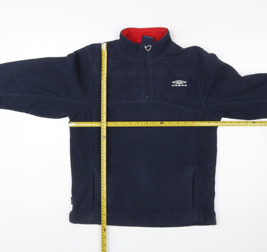 Umbro Boys Navy Fleece 1/2 Zip Sweatshirt Size 13 Years