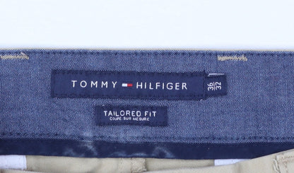 Tommy Hilfiger Men's Beige Chino Trousers 36W 32L Classic Fit