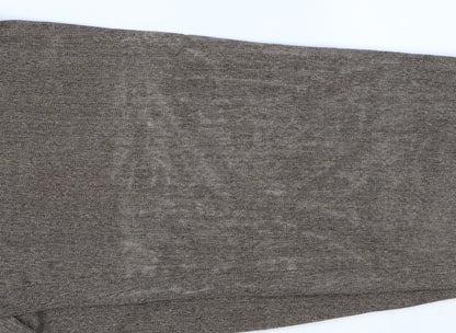 Lee Women’s Brown Herringbone Chino Trousers Size 12 Regular Fit