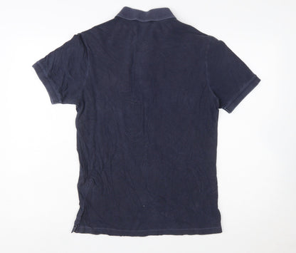 Stone Island Men's Blue Slim Fit Cotton Polo Shirt Size S
