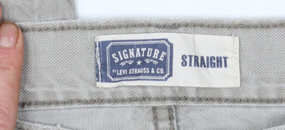 Levi Strauss Men's Beige Straight Fit Jeans 36W 34L Cotton Denim