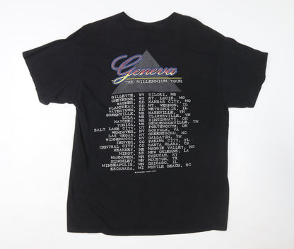 Delta Pro Weight Men's Black Geneva Millennium Tour T-Shirt L 1999 Vintage